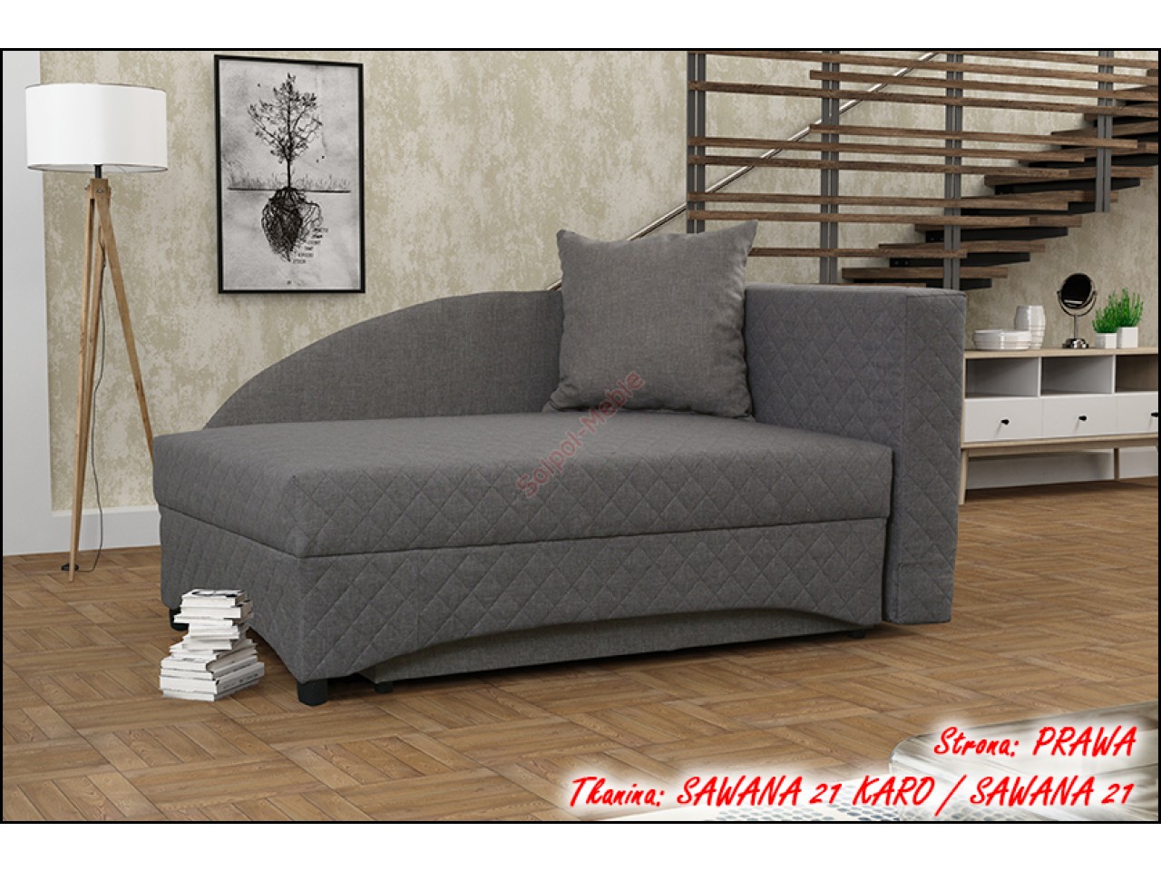 Sofa rozkładana ASGARD 235 cm z funkcją spania