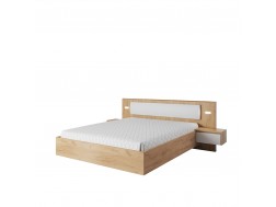 Łóżko sypialniane XELO pod materac 160 x 200 + Stoliki nocne, Sypialnia XELO