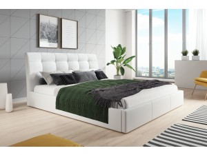 Łóżko tapicerowane ALDO pod materac 140x200 cm, z pojemnikiem na pościel