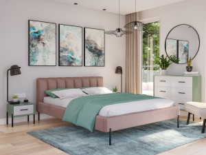 Łóżko tapicerowane MILAN pod materac 140 x 200 