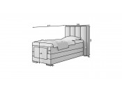 Łóżko kontynentalne VEROS 90x200 cm