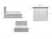 Łóżko kontynentalne MERON 140x200 cm, Sypialnia