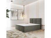 Łóżko tapicerowane ROMA pod materac 140 x 200 z pojemnikiem na pościel